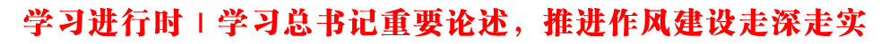 學習進行時｜學習總書記重要論述，推進作風建設走深走實