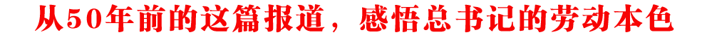 從50年前的這篇報道，感悟總書記的勞動本色