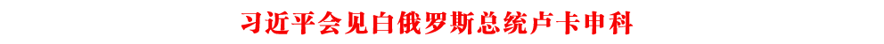 習(xí)近平會(huì)見白俄羅斯總統(tǒng)盧卡申科