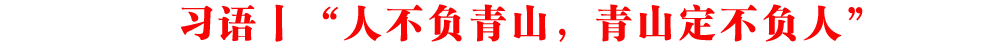 習(xí)語(yǔ)丨“人不負(fù)青山,青山定不負(fù)人”