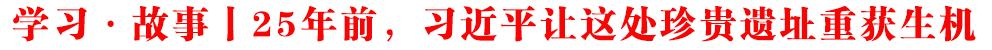 學(xué)習(xí)·故事丨25年前,習(xí)近平讓這處珍貴遺址重獲生機(jī)