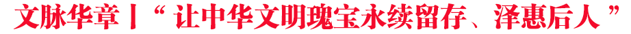 文脈華章丨“讓中華文明瑰寶永續(xù)留存、澤惠后人”
