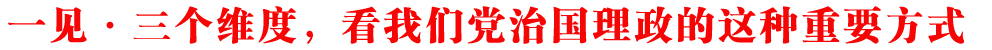 一見·三個維度，看我們黨治國理政的這種重要方式